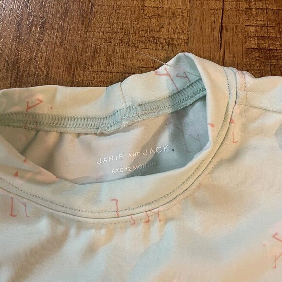 NEW 6-12m Janie and Jack GIRL Swimwear Flamingo Sunblock Bathing‎ suit 2 Piece - Picture 6 of 6